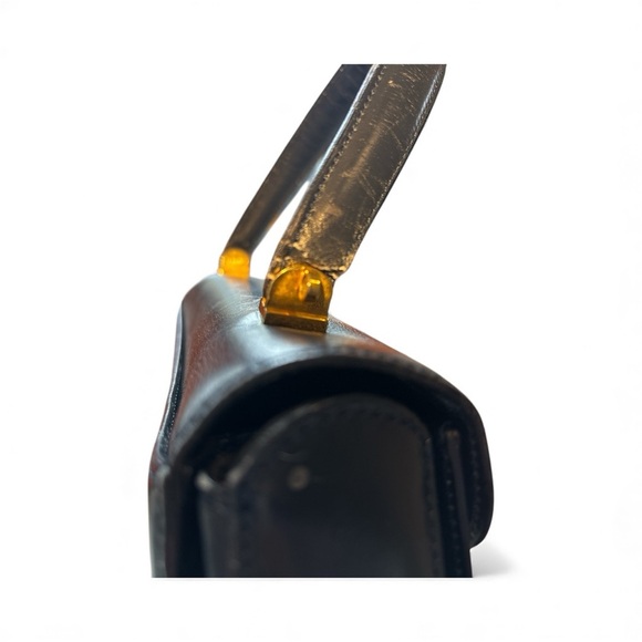 Vintage Bally Black Leather Top Handle Bag - Picture 6 of 12